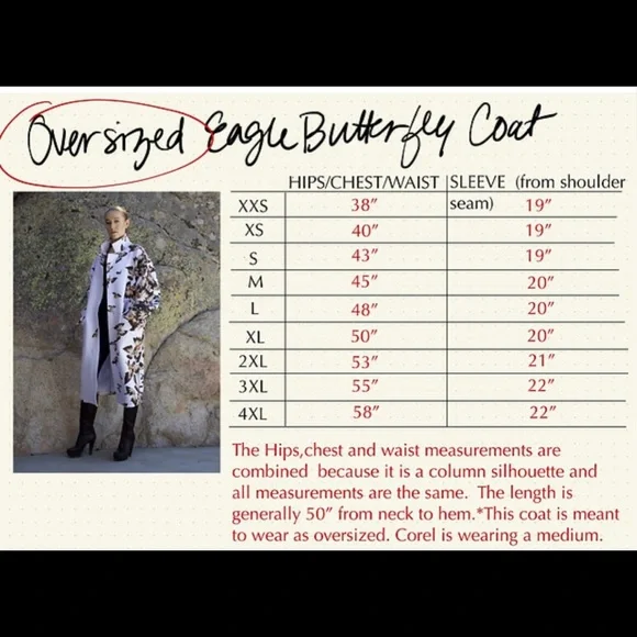 Jamie Okuma butterfly oversize coat!!  Brand new! - Picture 6 of 6